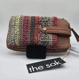 The Sak Silverlake Smartphone Wallet Crossbody Crochet Leather